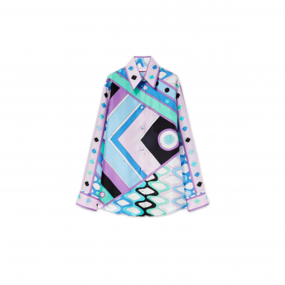 PUCCI VIVARA-PRINT SILK SHIRT IN MULTICOLOR 4HRJ104H721022